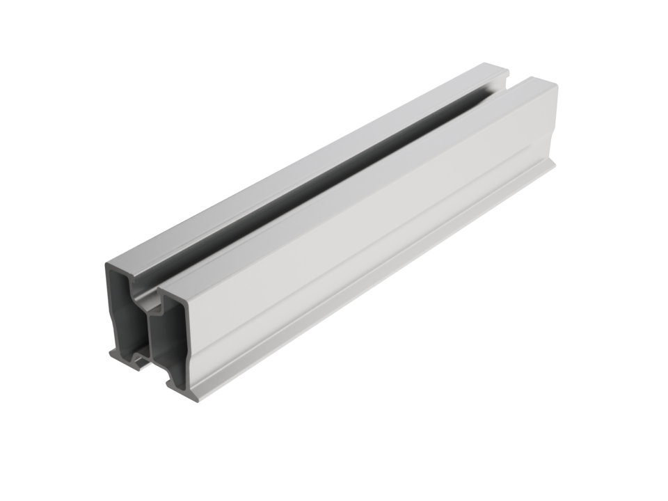 PREFA profile rail for fastening PV modules.