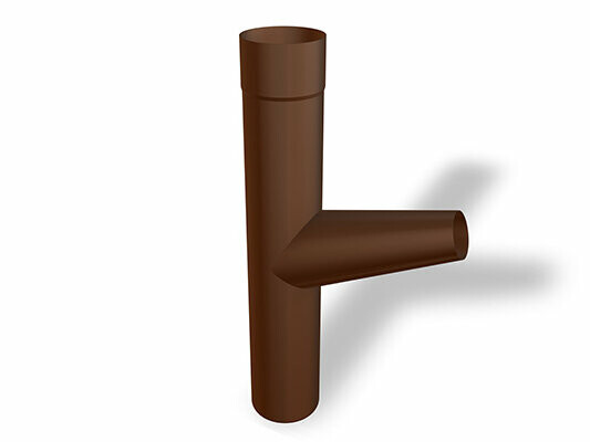 PREFA tapered downpipe branch, Ø 100 x 50-75 mm, enables a flexible transition between pipes of different diameters in roof drainage systems.