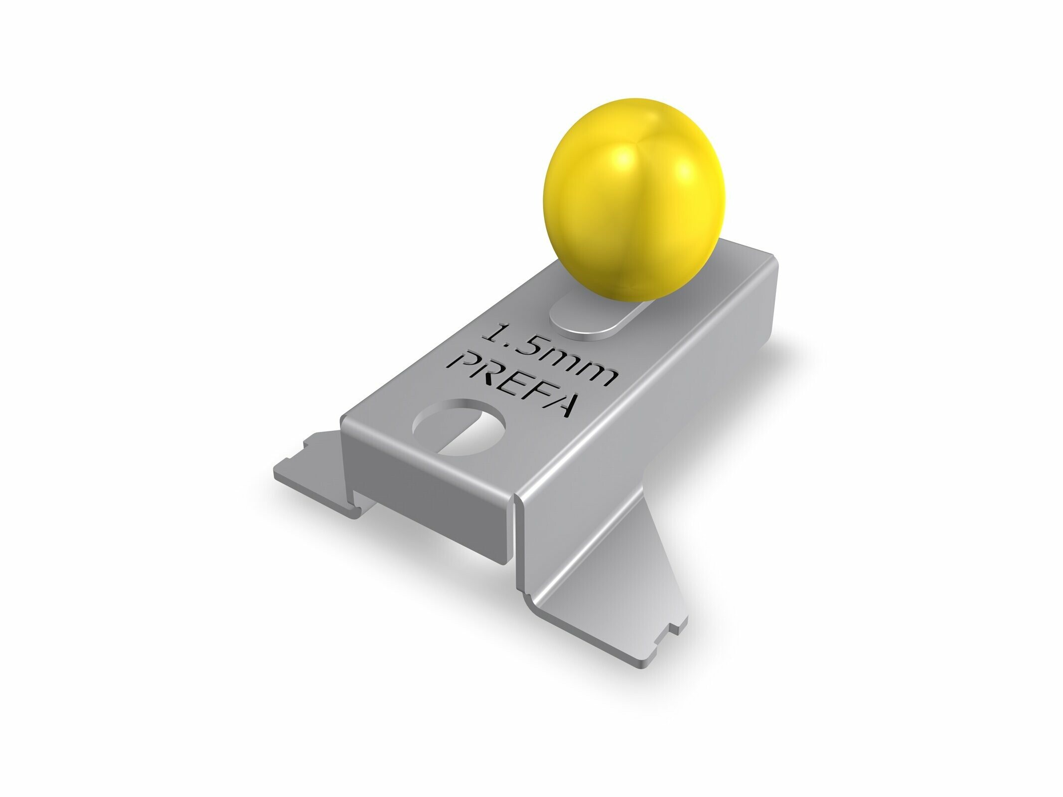 Die PREFA Montagehilfe für Sturmsicherungsclip 1,5 mm für Sidings mit zusätzlichen Positionierlaschen.