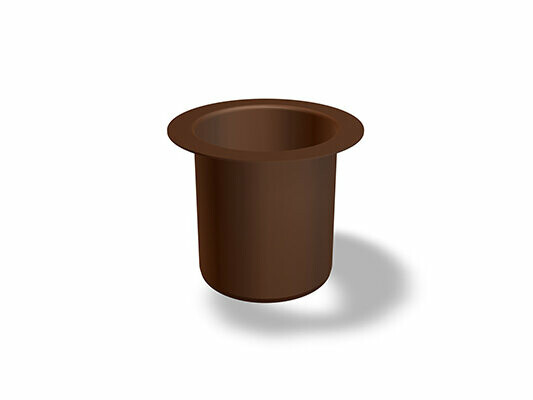 PREFA outlet with bonding flange, Ø 58 mm, suitable for PREFA downpipe Ø 60 mm, ideal for reliable pipe connections in outdoor areas.